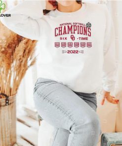Oklahoma Sooners Six Time National Softball Champions 2022 Unisex T Shirt 1 Oklahoma Sooners Six Time National Softball Champions 2022 Unisex T Shirt
