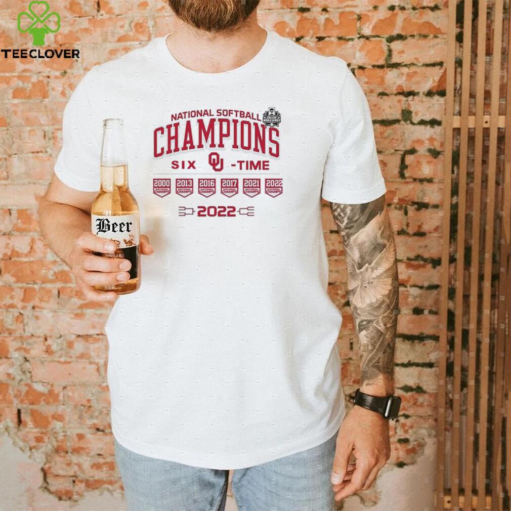 Oklahoma Sooners Six Time National Softball Champions 2022 Unisex T Shirt Oklahoma Sooners Six Time National Softball Champions 2022 Unisex T Shirt