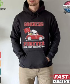 Oklahoma Sooners Snoopy Fan Forever Not Just When We Win And Lose T Shirt