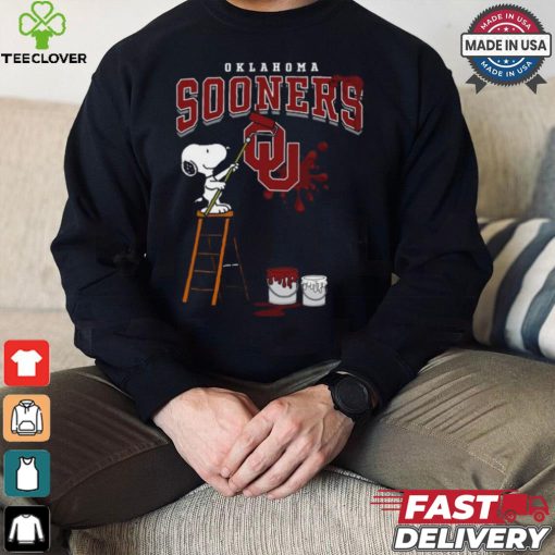 Oklahoma Sooners Snoopy Painting Shirt