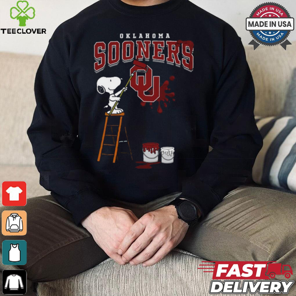 Oklahoma Sooners Snoopy Painting Shirt Oklahoma Sooners Snoopy Painting Shirt