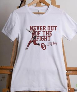 Oklahoma Sooners Softball Kinzie Hansen never out of the fight signature 2023 shirt