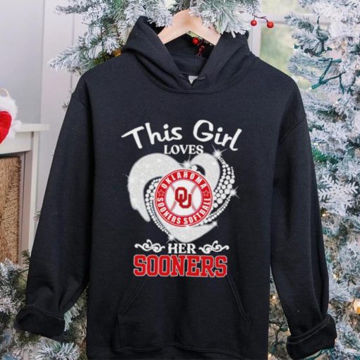 Oklahoma Sooners Softball this girl loves her Sooners heart sport circle logo hoodie, sweater, longsleeve, shirt v-neck, t-shirt