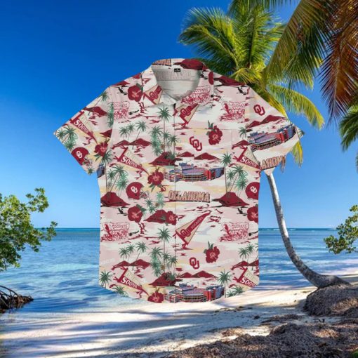 Oklahoma Sooners Thematic Stadium Print Hawaiian Shirt