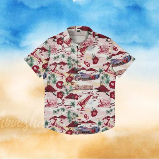 Oklahoma Sooners Thematic Stadium Print Hawaiian Shirt