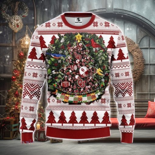 Oklahoma Sooners Tree Ball Christmas Ugly Sweater