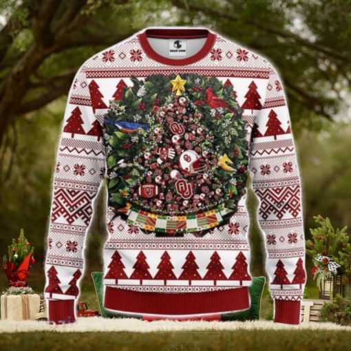 Oklahoma Sooners Tree Ball Christmas Ugly Sweater