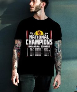 Oklahoma Sooners Women’s Softball 2024 National Champions Schedule shirt