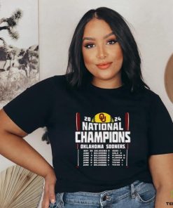 Oklahoma Sooners Women’s Softball 2024 National Champions Schedule shirt