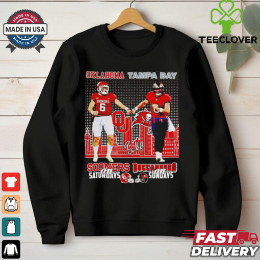 Oklahoma Sooners on Saturdays Tampa Bay Buccaneers on Sundays shirt
