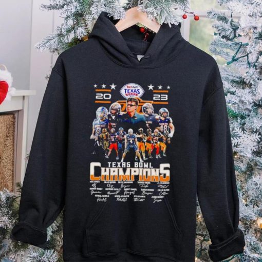 Oklahoma State Cowboys 2023 Texas Bowl Champions signatures hoodie, sweater, longsleeve, shirt v-neck, t-shirt