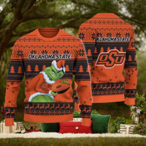 Oklahoma State Cowboys Grinch Ugly Christmas Sweater