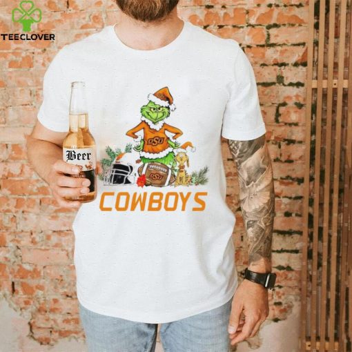 Oklahoma State Cowboys Grinch and Max dog funny Christmas hoodie, sweater, longsleeve, shirt v-neck, t-shirt