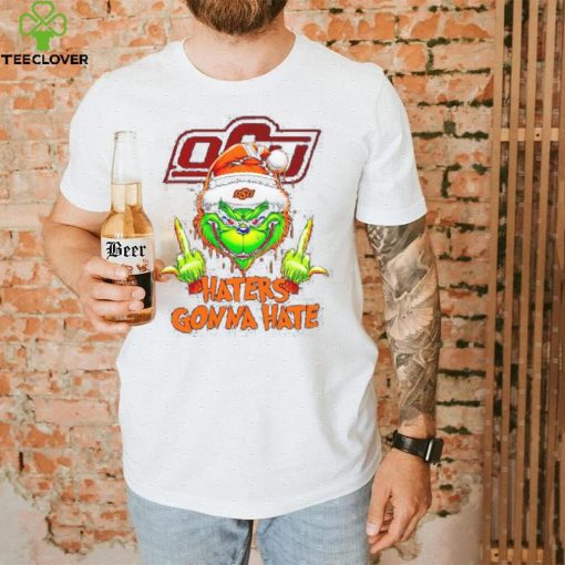 Oklahoma State Cowboys Grinch middle finger haters gonna hate hoodie, sweater, longsleeve, shirt v-neck, t-shirt