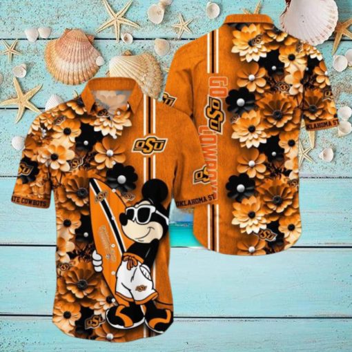 Oklahoma State Cowboys Hawaiian Shirt Mickey Love Surfing Trending Summer Gift