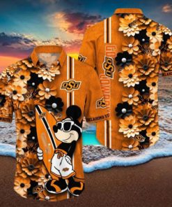 Oklahoma State Cowboys Hawaiian Shirt Mickey Love Surfing Trending Summer Gift