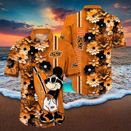 Oklahoma State Cowboys Hawaiian Shirt Mickey Love Surfing Trending Summer Gift