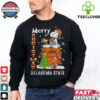 Oregon Ducks Snoopy And Woodstock Merry Christmas Shirt