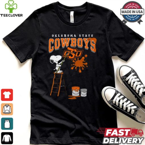 Oklahoma State Cowboys Snoopy Painting Shirt