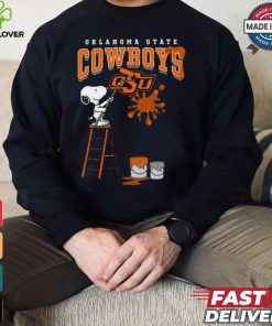 Oklahoma State Cowboys Snoopy Painting Shirt