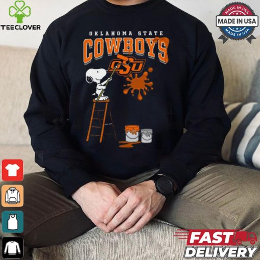 Oklahoma State Cowboys Snoopy Painting Shirt