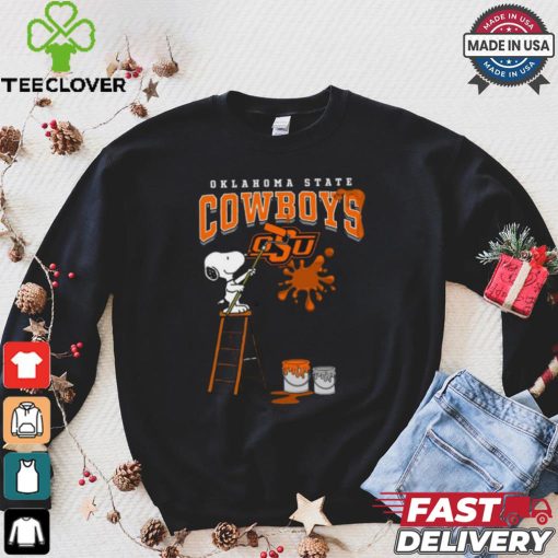 Oklahoma State Cowboys Snoopy Painting Shirt
