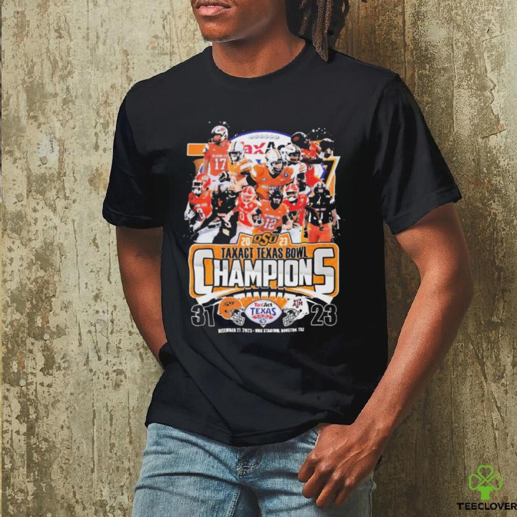 Oklahoma State Cowboys Team 2023 Taxact Texas Bowl Champions Shirt