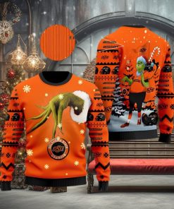 Oklahoma State Cowboys Team Grinch Ugly Christmas Sweater Cute Christmas Gift