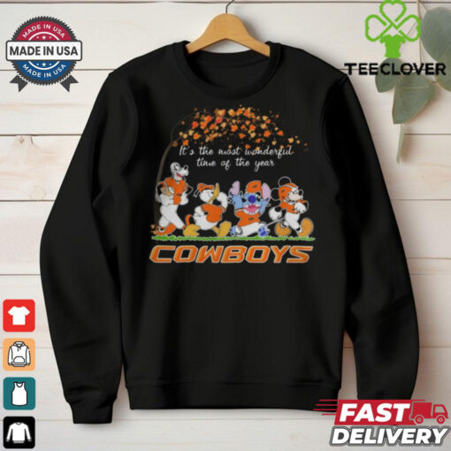 Oklahoma State Cowboys x Mickey x Donald Duck x Stitch x Goofy Fall It’s The Most Wonderful Time Of The Year Tee shirt