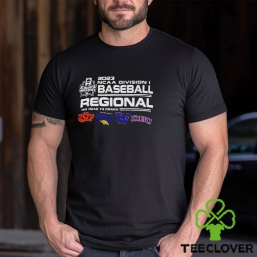 Oklahoma State The Road to Omaha 2023 NCAA division I Baseball Regional four team shirt