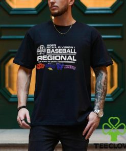 Oklahoma State The Road to Omaha 2023 NCAA division I Baseball Regional four team shirt