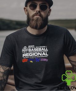 Oklahoma State The Road to Omaha 2023 NCAA division I Baseball Regional four team shirt