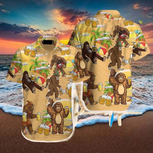 Oktoberfest Bigfoot Summer Beer Hawaiian Shirt Aloha Casual Shirt For Men And Women