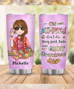 Old Hippie Personalized Tumbler