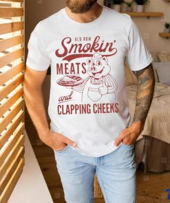 Old Row smokin’ meats and Clapping cheeks logo shirt