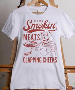 Old Row smokin’ meats and Clapping cheeks logo shirt