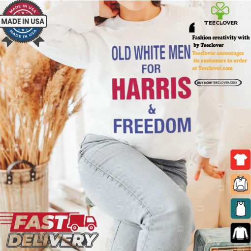 Old White Men For Harris And Freedom Harris Walz Vote Blue Democratic Support For Harris Walz 2024 T shirt