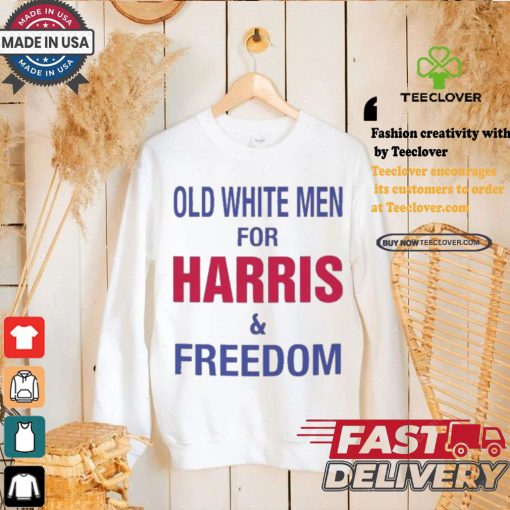 Old White Men For Harris And Freedom Harris Walz Vote Blue Democratic Support For Harris Walz 2024 T shirt