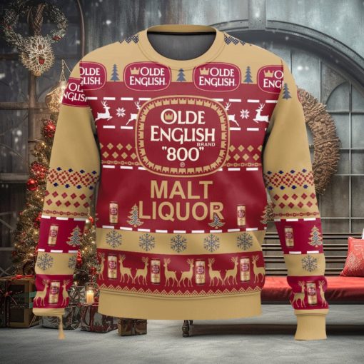 Olde English 800 Ugly Christmas Sweater 2023 Christmas Gift 3D Sweater
