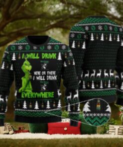 Olde English Grinch Will Drink Everywhere Ugly Sweater