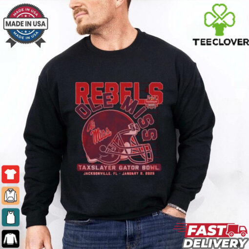 Ole Miss Football 2025 Gator Bowl Helmet Shirt