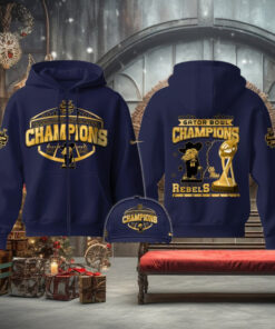 Ole Miss Football Gator Bowl Champions Royal Navy 2025 Hoodie T Shirt