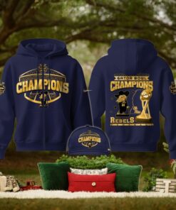 Ole Miss Football Gator Bowl Champions Royal Navy 2025 Hoodie T Shirt