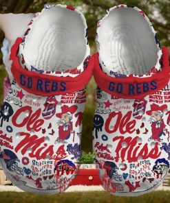 Ole Miss Go Rebs NCAA Football Crocs Shoes