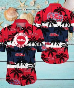 Ole Miss Rebels All Over Print Logo And Coconut Trending Summer Gift Aloha Hawaiian Shirt