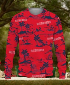 Ole Miss Rebels Aloha Hawaii Beach Knitted Xmas Sweater AOP