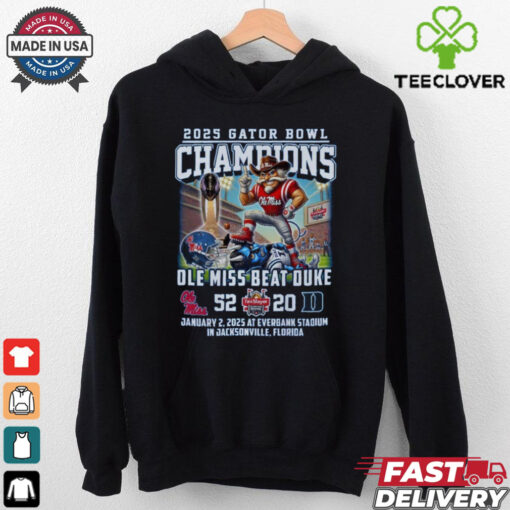 Ole Miss Rebels Beat Duke Gator Bowl Champions 2025   Fan Favorite T Shirt