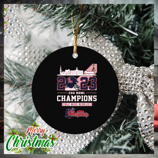 Ole Miss Rebels Egg Bowl University of Mississippi Hotty Toddy Gosh Almighty Champions 2023 Ornament