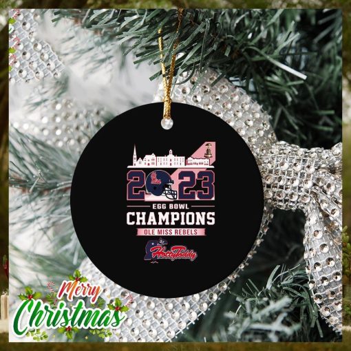 Ole Miss Rebels Egg Bowl University of Mississippi Hotty Toddy Gosh Almighty Champions 2023 Ornament