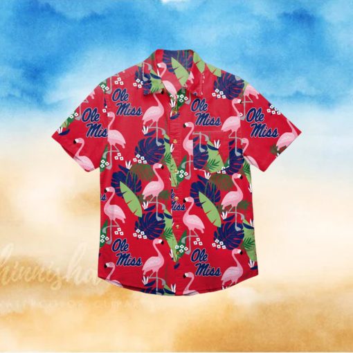 Ole Miss Rebels Floral Hawaiian Shirt